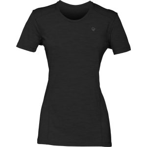 Norrøna Womens Baselayer Wool T-shirt (BLACK (CAVIAR) Large)