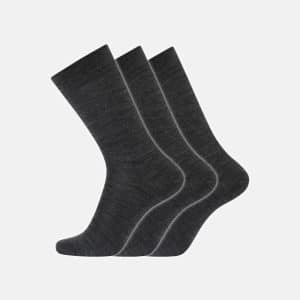 3-pak sokker | økologisk uld | grå
