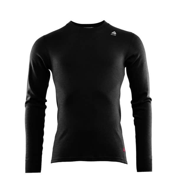 Aclima - Warmwool 200g Herre Crew Neck Uldtrøje Sort X-Small