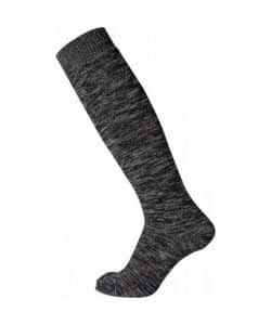 Egtved uld knæstrømper "Thermo socks" i sort og mørkegrå unisex 40 - 45 Mørkegrå
