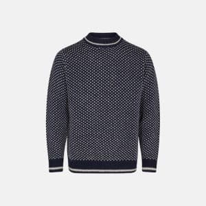 Pullover "strik" | 100% uld | navy
