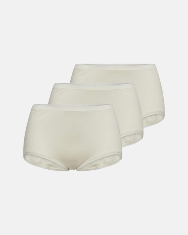 Maxi brief | 3-pack | 100% uld | ivory