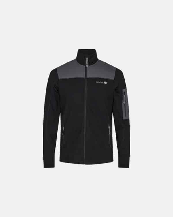 Fleece jakke | Polyester | Sort/grå