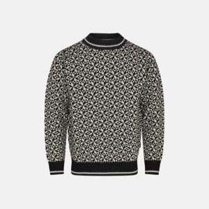 Pullover "strik" | 100% uld | Blå