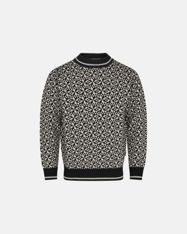 Pullover "strik" | 100% uld | Blå