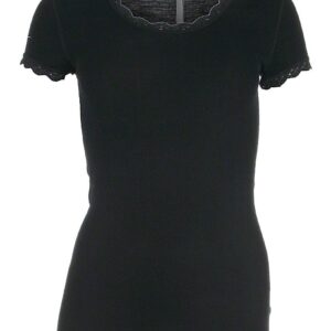 Joha merino uld top s/s, sort, Cecilie - 164 - XS+ - XS