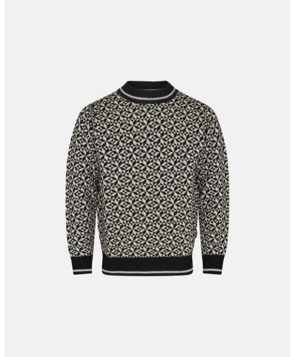 Dovre strik sweatshirt m. mønster
