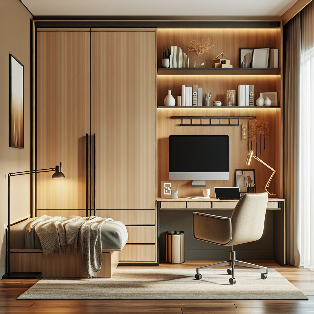 Skabsseng med skrivebord – moderne design til hjemmekontoret